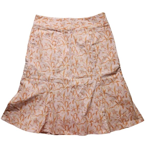 GAP Womens Size 6 Stretch A-line Skirt Y2K Summer Floral Peachy Pink - Picture 2 of 8